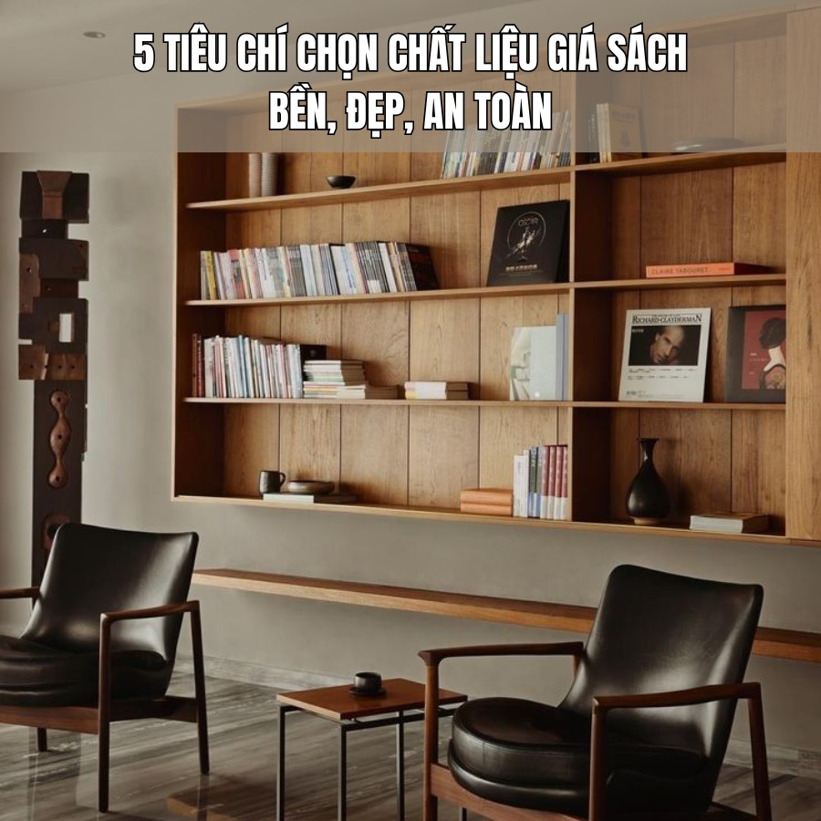 5 tiêu chí chọn chất liệu giá sách bền, đẹp, an toàn